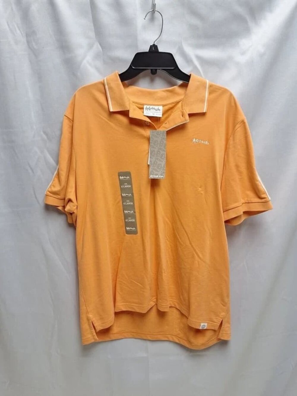 Agtawh Men's Orange Short Sleeve Polo Shirt Size XL ORG$ 72 RackD22 NWT